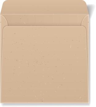 Kraft paper envelope opening with blank insert element vector