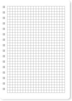 Graph paper notebook page blank template document vector