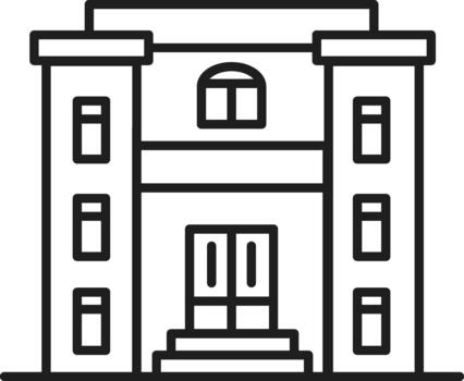 Building line art icon representing modern architecture vector