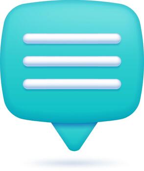 Chat message bubble icon showing digital communication vector