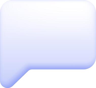 Empty speech bubble icon for digital communication and chat vector