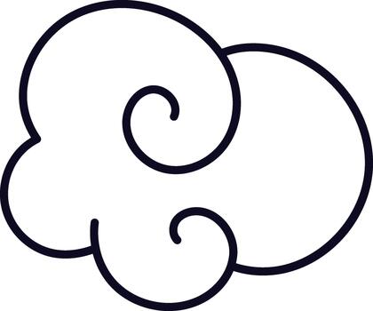 Stylized cloud icon representing weather and digital concepts vector