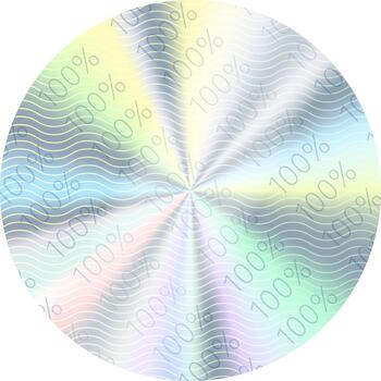 Holographic texture pattern displaying 100 percent symbol vector