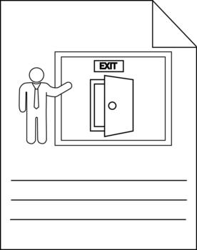 salida firmar icono ilustración símbolo emergencia concepto vector