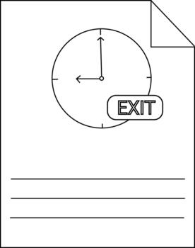 minimalista línea Arte reloj con salida firmar en documento vector