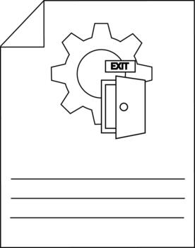 salida firmar icono símbolo para la seguridad emergencia escapar vector