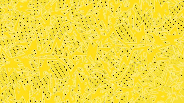 resumen mano dibujado amarillo geométrico línea formas con pequeño negro puntos sin costura modelo para moderno artístico antecedentes y de moda gráfico diseño uso vector