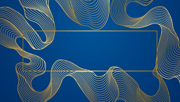 Background with wave elements. Abstract card with linear curls. vector