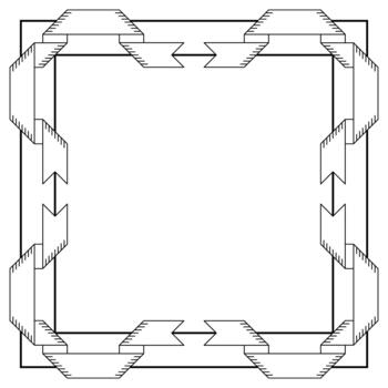 marco tarjeta con cintas decorativo resumen antecedentes. vector