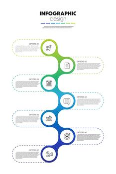 Timeline presentation infographic template diagrams concept business icon 7 option vector