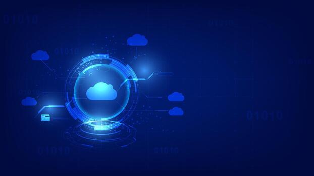 Cloud computing technology concept vector