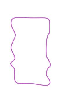 Hand drawn wavy squiggle frame with organic border. Outline rectangle box template creates a unique background for text. Perfect for modern card, banner or poster design. vector