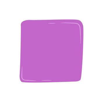 mano dibujado cuadrado marco con orgánico fluido forma y gota parche forma. rosado Insignia con antecedentes y rectángulo texto elemento, único modelo para texto o tarjeta Bosquejo. vector