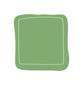 mano dibujado orgánico cuadrado forma formas un fluido marco con un parche frontera y suave garabato borde. resumen verde gota antecedentes con natural rectángulo contorno para texto elemento usar. vector