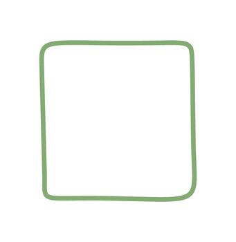 mano dibujado orgánico verde cuadrado marco con suave contorno y forma. irregular rectángulo forma sirve como un frontera y antecedentes. sencillo texto gráfico elemento evoca natural estilo. vector