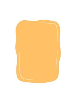 mano dibujado ondulado orgánico pegatina marco en un rectángulo parche estilo. Insignia modelo con garabatear etiqueta y texto área, Perfecto como creativo antecedentes o etiqueta para tarjetas y cubre vector