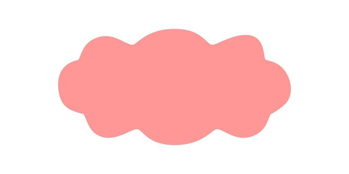 Groovy funky wavy scallop border shape in a solid pink abstract frame. Retro doodle border and y2k element make a creative graphic, modern background, or stylish art accent. vector