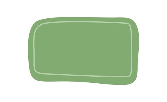 mano dibujado orgánico garabato marco formas un único citar rectángulo. esta verde antecedentes sirve como un memorándum o comentario caja de texto, ideal para mensaje Destacar con juguetón contorno estilo en moderno diseño vector