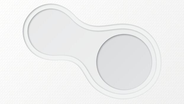 White bond paper with abstract 3d freeform frames overlapping in layers paper cut style vector