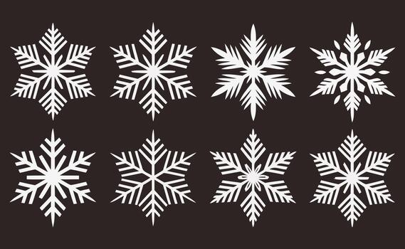 intrincado copo de nieve patrones Perfecto para bricolaje Navidad arte proyectos vector