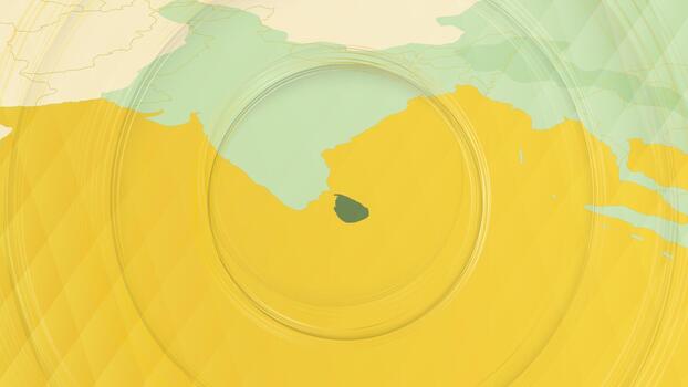 Abstract Map of Sri Lanka and Surrounding Regions with Circular Patterns. vector
