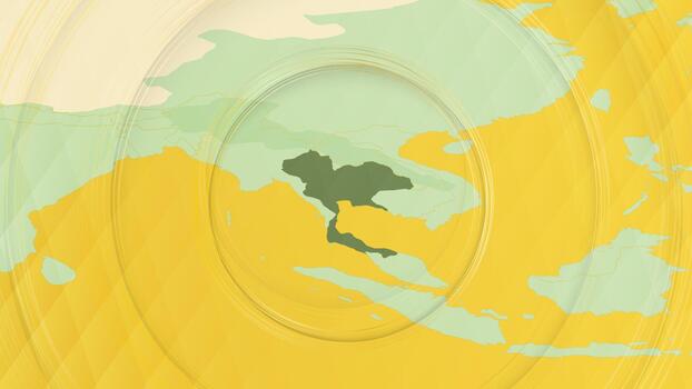 Abstract Map of Thailand and Surrounding Regions with Circular Patterns. vector