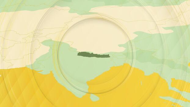 resumen mapa de Nepal y rodeando regiones con circular patrones. vector