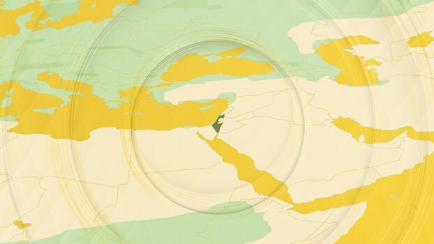 Abstract Map of Israel and Surrounding Regions with Circular Patterns. vector