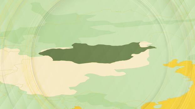 Abstract Map of Mongolia and Surrounding Regions with Circular Patterns. vector