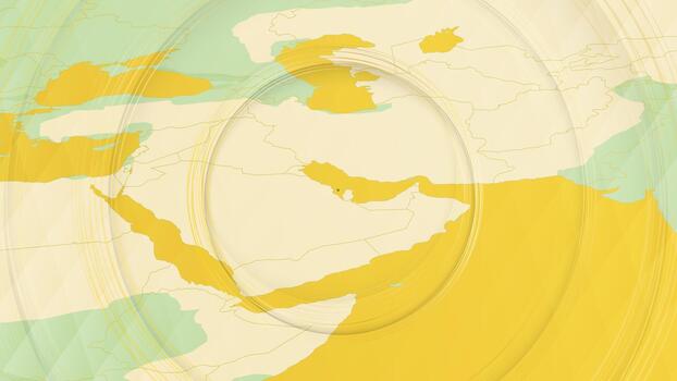Abstract Map of Bahrain and Surrounding Regions with Circular Patterns. vector