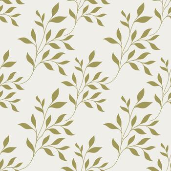 elegante sin costura modelo con delicado aceituna verde ramas y hojas en un nube bailarín fondo, evocando un sentido de natural tranquilidad y minimalista sofisticación. vector