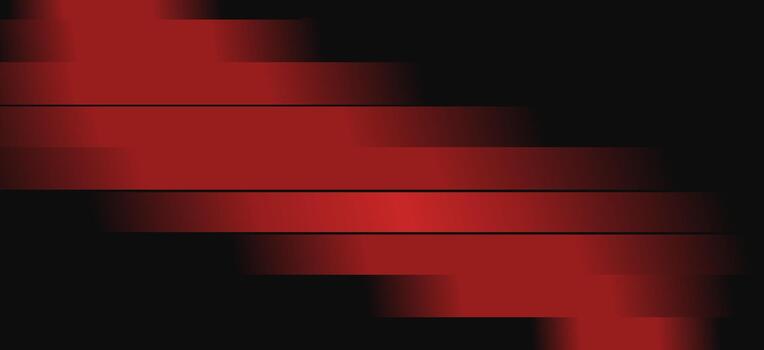 Dynamic Abstract Red Gradient Horizontal Bars on Black Background vector
