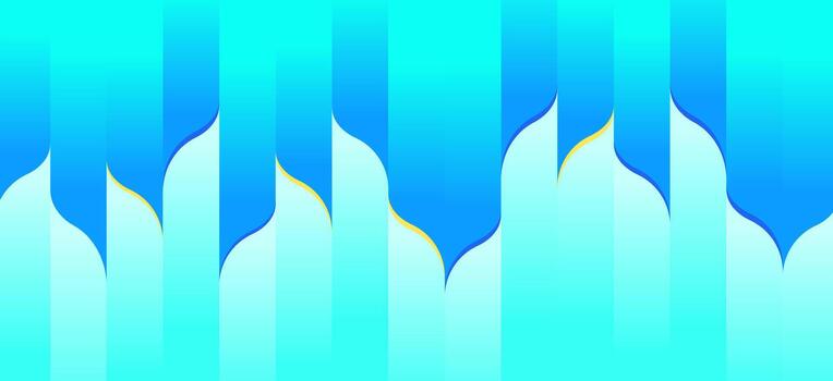 Abstract blue and cyan gradient background with smooth, flowing vertical waves. Perfect for modern design, tech, or refreshing concepts. vector