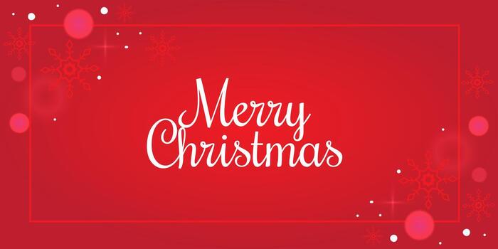 Navidad bandera con copos de nieve, bokeh y marco en un rojo antecedentes. vector