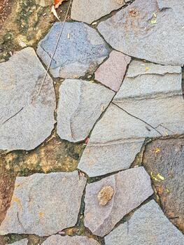 Irregular Stone Pavement Texture Background Image photo