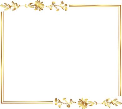 Decorative rectangular frame with floral ornament frames and borders vector