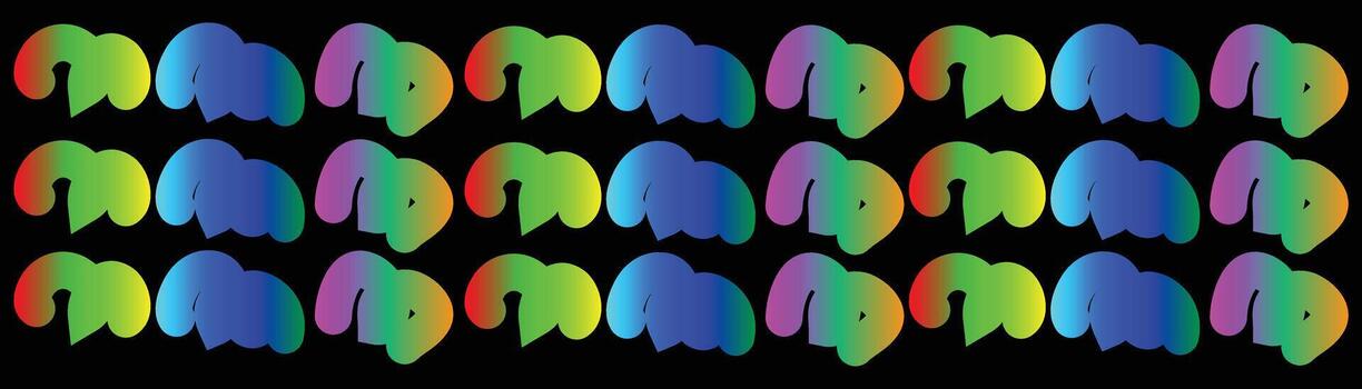 Colorful Abstract Repeating Shapes Pattern in Rainbow Gradients for Creative Backgrounds Stock Image Design Decorative Wallpaper vector