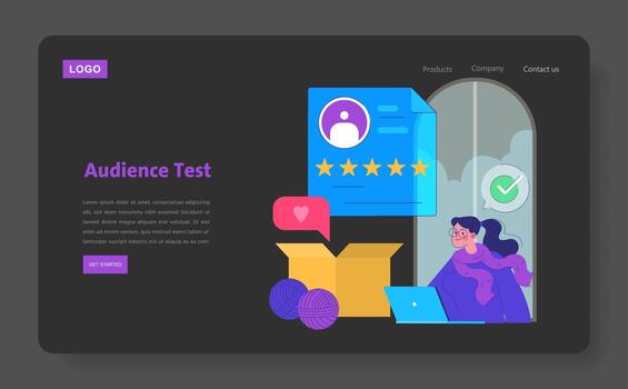 Audience testing user feedback illustration vector