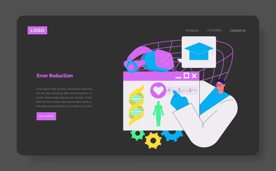 Error Reduction Conceptual with Human Interaction vector