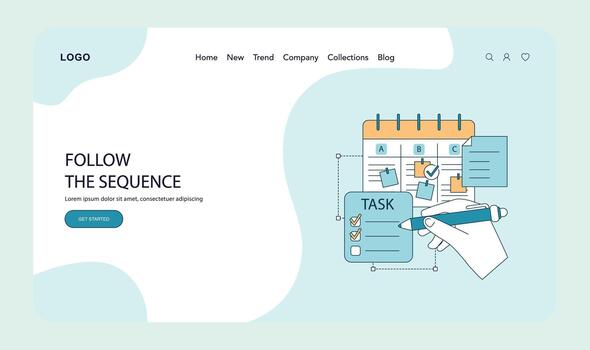 Task management illustration with checklist vector