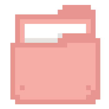 pixel konst ikon av ett öppen mapp som innehåller en dokumentera fil symbol png