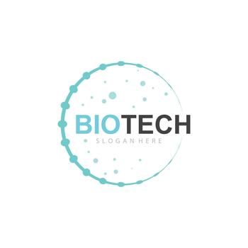 Eco digital bio tech emblem combining natural patterns with structured futuristic scientific circuit lines vector