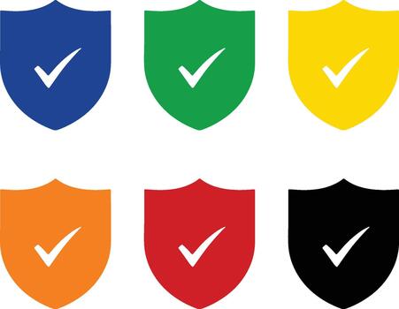 vistoso proteger marca de verificación íconos para seguridad verificación de confianza proteccion marca, y diseño vector