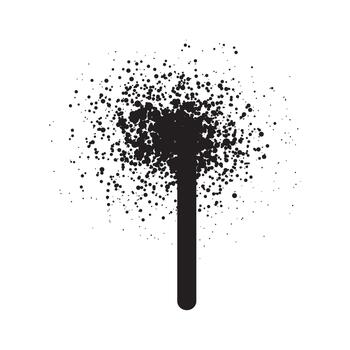 Ink Explosion with Dripping Liquid Effect. Abstract Ink Explosion Splash Art Design. Lines and Drips Black ink splatters. vector