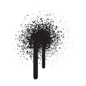 resumen salpicado tinta textura con largo negro pintar gotea resumen tinta explosión chapoteo Arte diseño. líneas y gotea negro tinta salpicaduras vector