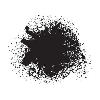 Messy Grunge Splatter and Paint Drip Combination. Abstract Ink Explosion Splash Art Design. Lines and Drips Black ink splatters. vector