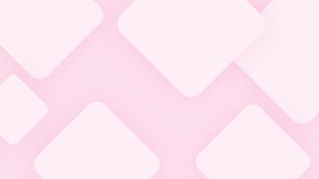 mjuk rosa lutning bakgrund med geometrisk former, mjuk pastell geometrisk animering med flytande diamant former och mild rörelse, perfekt för minimalistisk och rena abstrakt bakgrunder. video