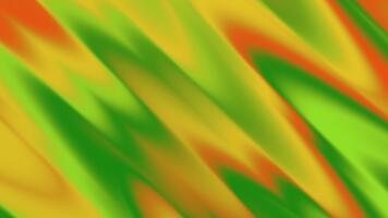 abstrakt Gradient Hintergrund ein beschwingt Mischung von Grün, orange, und Gelb Erstellen ein dynamisch visuell mit schnell Streifen mögen Bewegung, Schleifen einwandfrei zum energisch Hintergründe video
