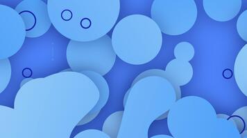 Smooth blue bubble wave animation with soft floating shapes in a seamless loop, ideal for clean abstract backgrounds. video