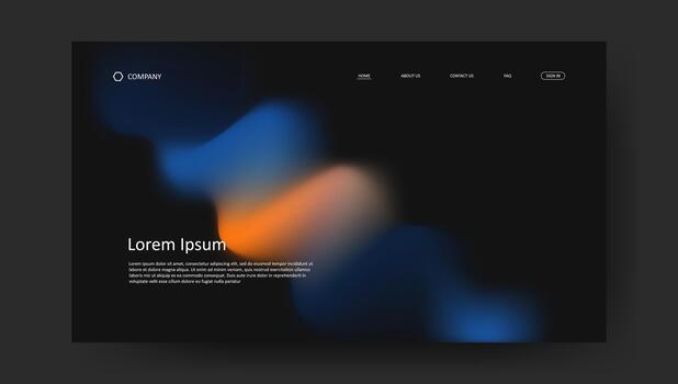 aterrizaje página resumen fluido oscuro fondos vector